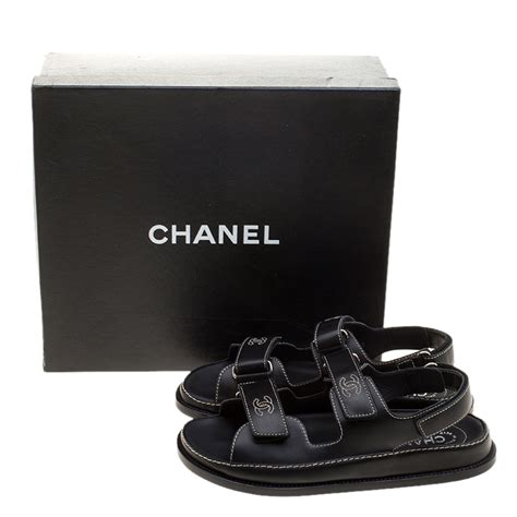 chanel women's flat sandals|chanel velcro sandals 2020 price.